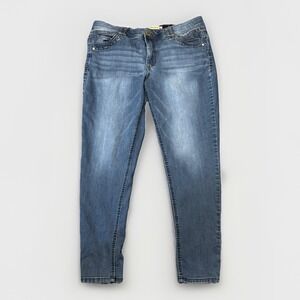 Democracy Jeans Woman's Size 14 Ab Technology Skinny Ankle Medium Wash‎ 36x27.5